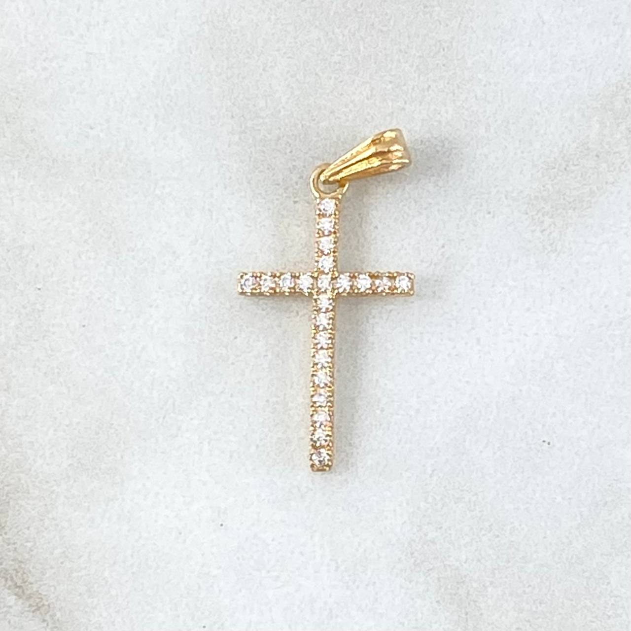 Dije Crúz Tupida 1.05gr / 2.8cm / Oro 18K *