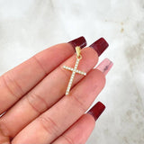 Dije Crúz Tupida 1.05gr / 2.8cm / Oro 18K *