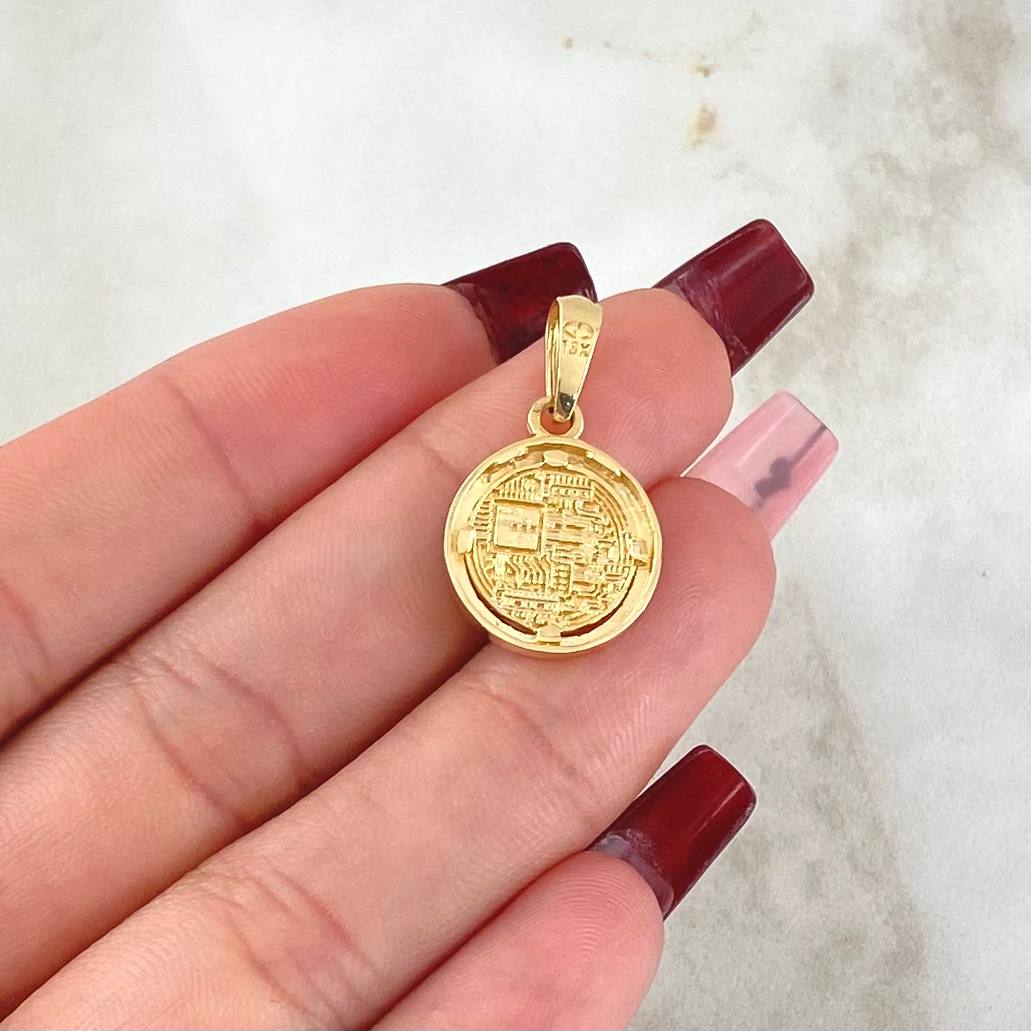 Dije Moneda 2.4gr / 2.5cm / Oro 18K *