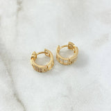 Candongas Carril Cubano 2.9gr / 1cm / Oro 18K *