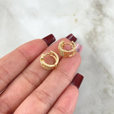 Candongas Carril Cubano 2.9gr / 1cm / Oro 18K *