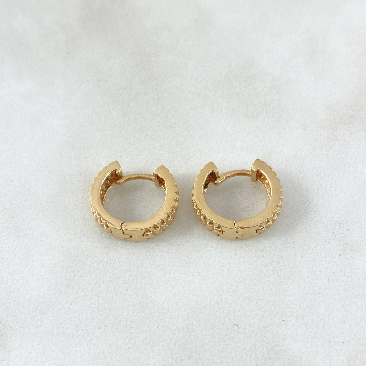 Candongas Correa Carril 4gr / 1cm / Oro 18K *