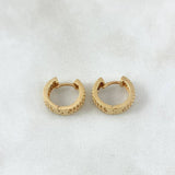 Candongas Correa Carril 4gr / 1cm / Oro 18K *