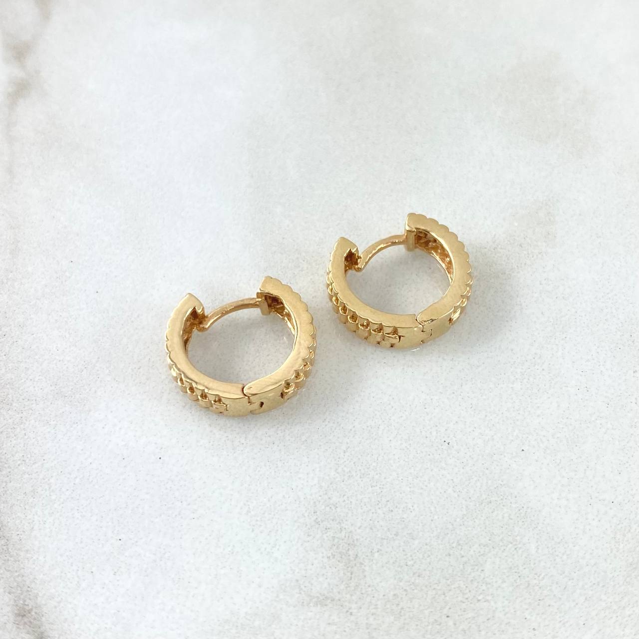 Candongas Correa Carril 4gr / 1cm / Oro 18K *