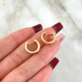 Candongas Correa Carril 4gr / 1cm / Oro 18K *