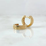 Candongas Correa Carril 4gr / 1cm / Oro 18K *
