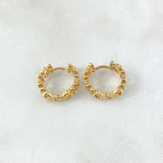 Candongas Carril Oso 3.25gr / 1.2cm / Oro 18K *