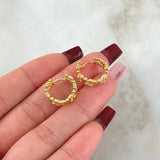 Candongas Carril Oso 3.25gr / 1.2cm / Oro 18K *
