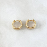 Candongas Carril Cubano 3.1gr / 1cm / Oro 18K *