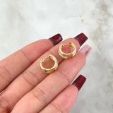 Candongas Carril Cubano 3.1gr / 1cm / Oro 18K *