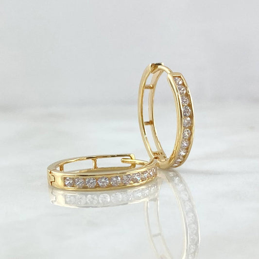 Candongas Carril 4.6gr / 2cm / Oro 18K *