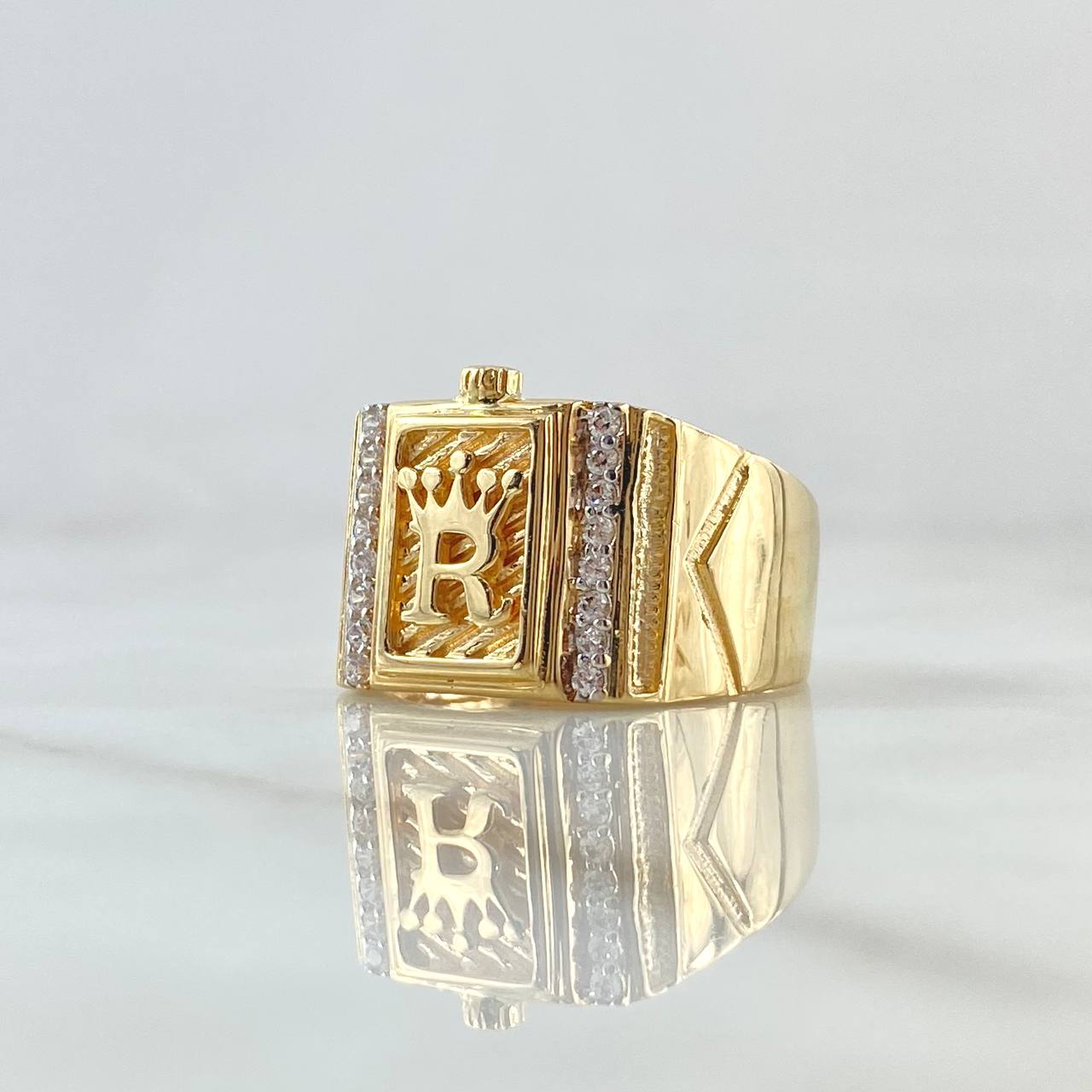 Anillo R Coronado 6.65gr / T10 / Oro 18K *