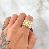 Anillo R Coronado 6.65gr / T10 / Oro 18K *