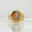 Anillo Ancla Punteado 5.9gr / T10 / Oro 18K *