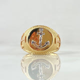 Anillo Ancla Punteado 5.9gr / T10 / Oro 18K *
