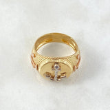 Anillo Ancla Punteado 5.9gr / T10 / Oro 18K *