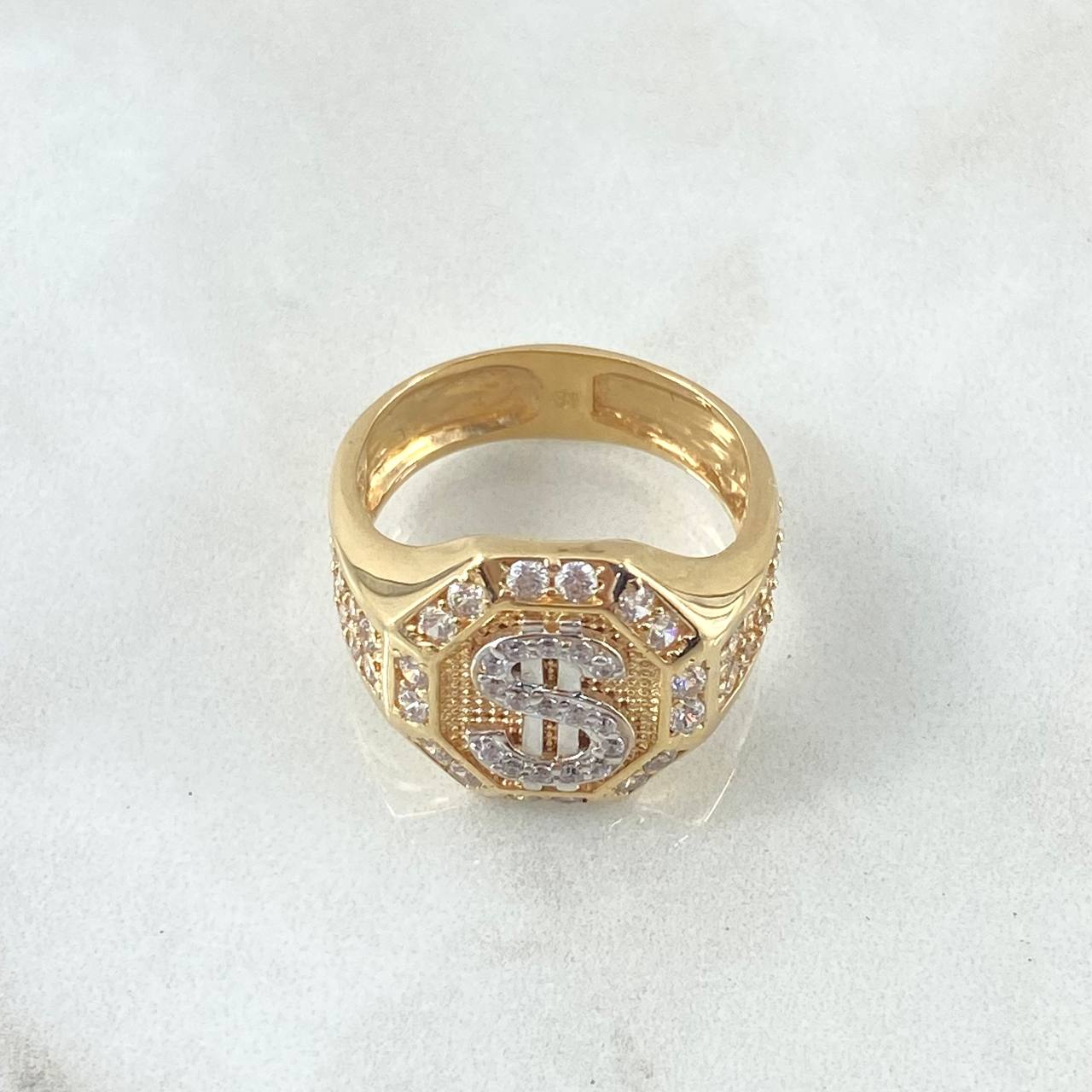 Anillo Dólar Octagonal 6.95gr / T9 / Oro 18K *