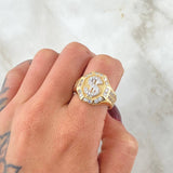 Anillo Dólar Octagonal 6.95gr / T9 / Oro 18K *
