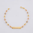 Pulso Bebé GC Placa Rectangular Ovalada 1.5g / 15cm / 3.3mm Tres Oros 18K
