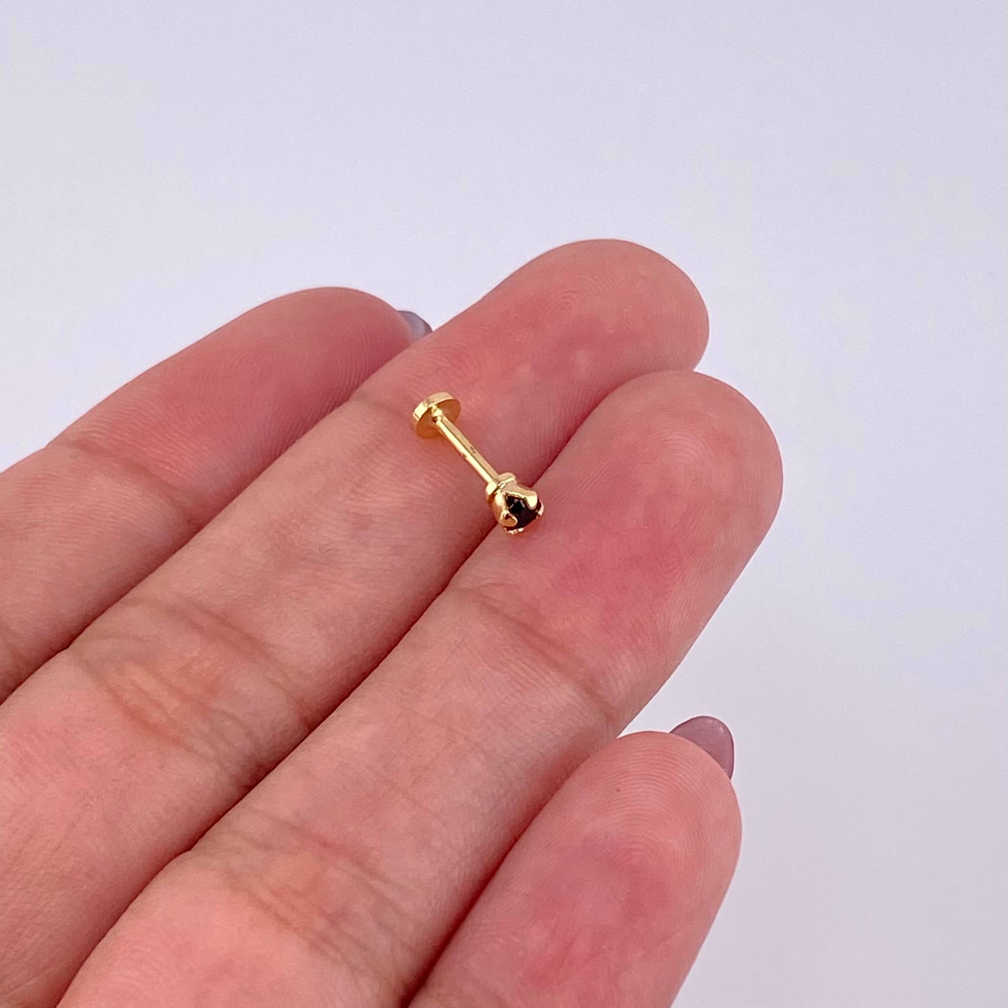 Piercing Chispa Circulo 0.35g / 1.1cm Oro Amarillo 18K