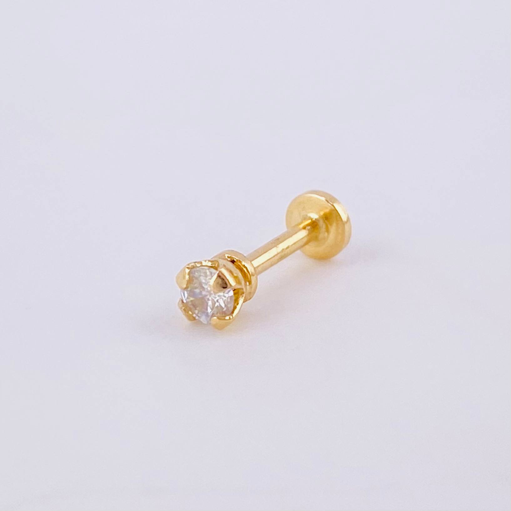 Piercing Chispa Circulo 0.4g / 1cm Oro Amarillo 18K