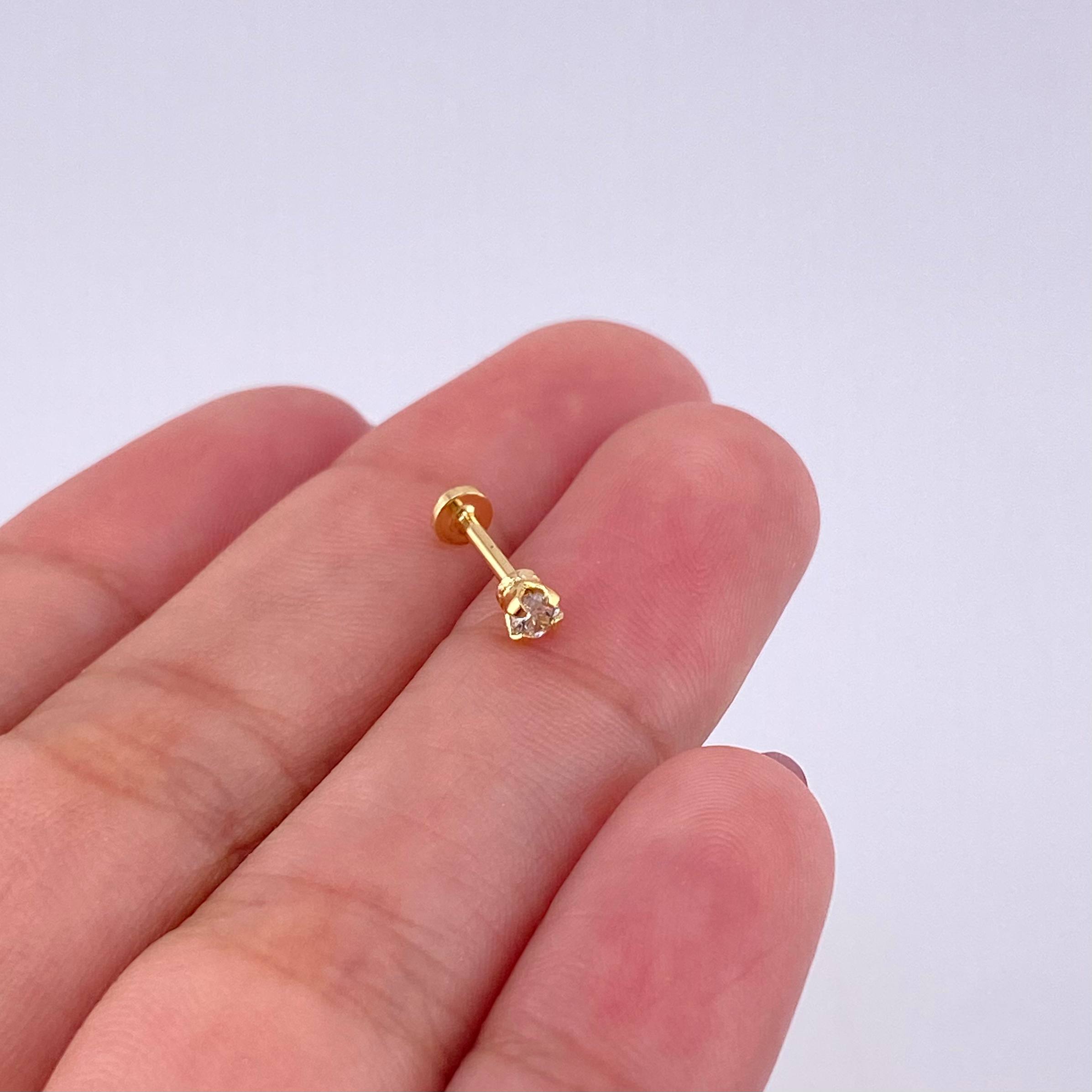 Piercing Chispa Circulo 0.35g / 1cm Oro Amarillo 18K