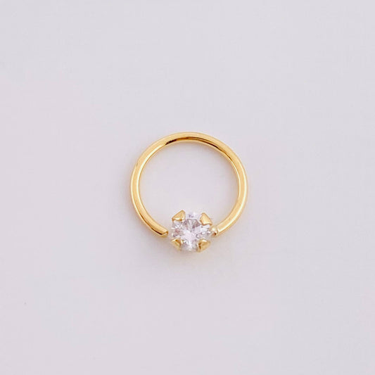 Piercing Aro Chispa Central 0.3g / 1cm Oro Amarillo 18K
