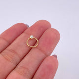Piercing Aro Chispa Central 0.3g / 1cm Oro Amarillo 18K