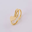 Piercing Corazón Liso 0.65g / 1.4cm Oro Amarillo 18K