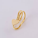 Piercing Corazón Liso 0.65g / 1.4cm Oro Amarillo 18K