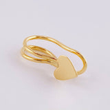 Piercing Corazón Liso 0.65g / 1.4cm Oro Amarillo 18K