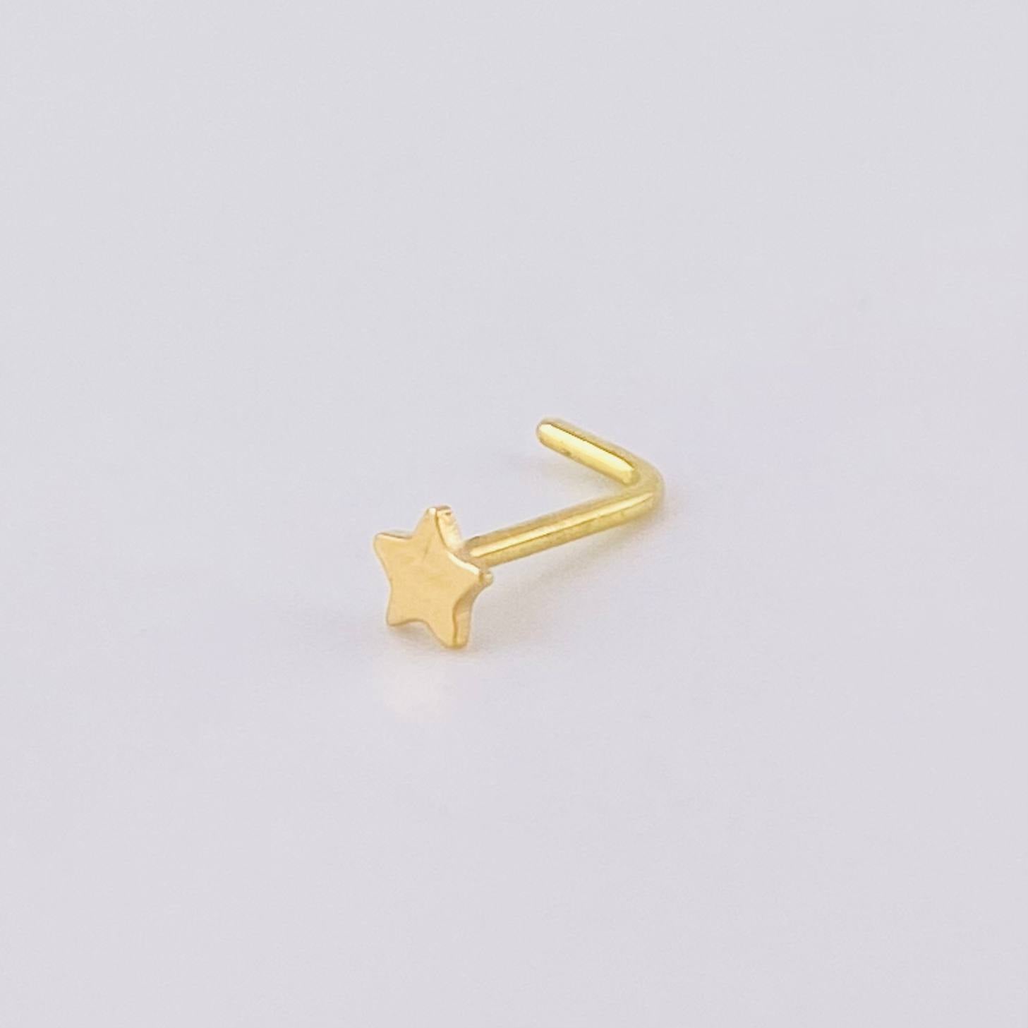 Piercing Chispa Estrella 0.1g / 0.9cm Oro Amarillo 18K