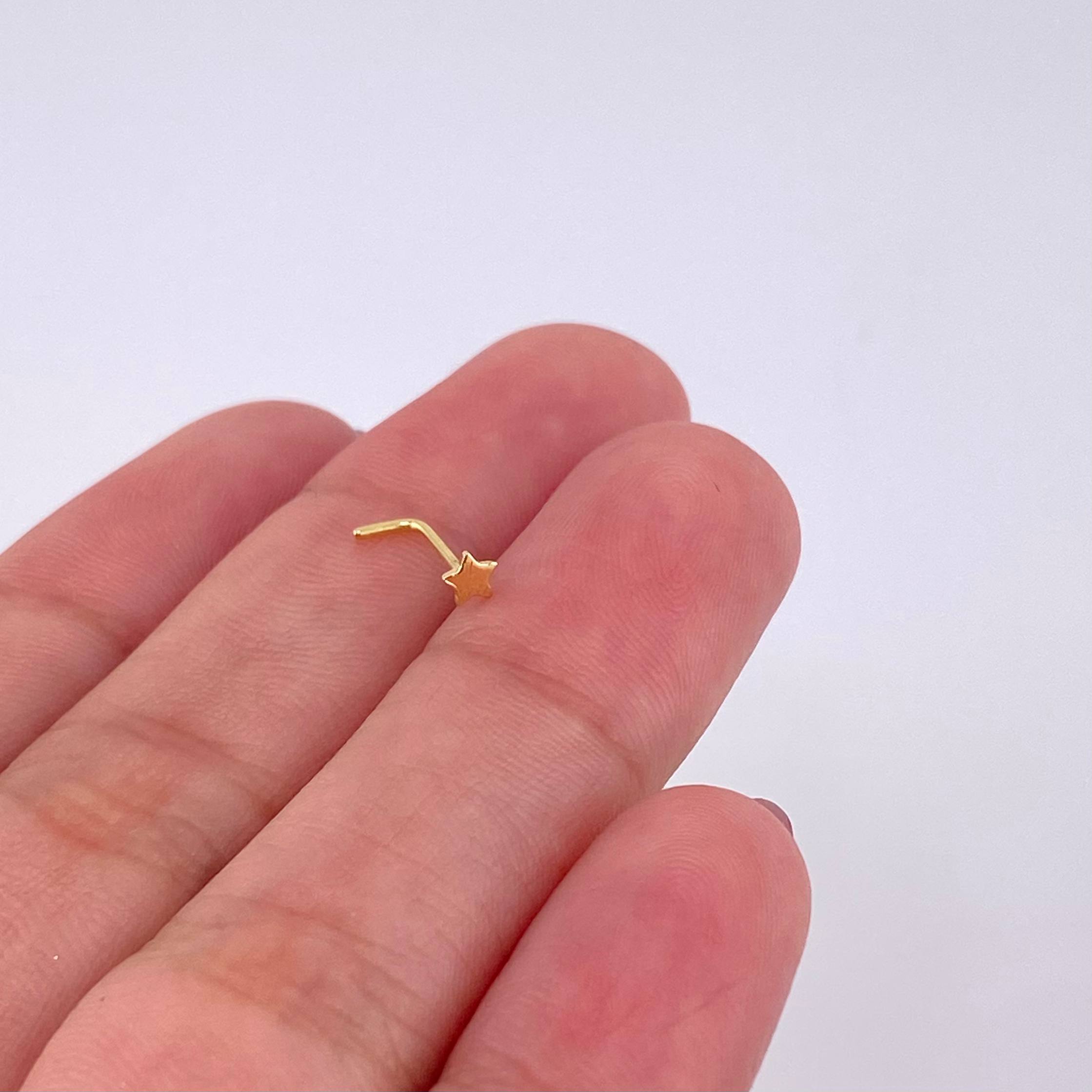 Piercing Chispa Estrella 0.1g / 0.9cm Oro Amarillo 18K