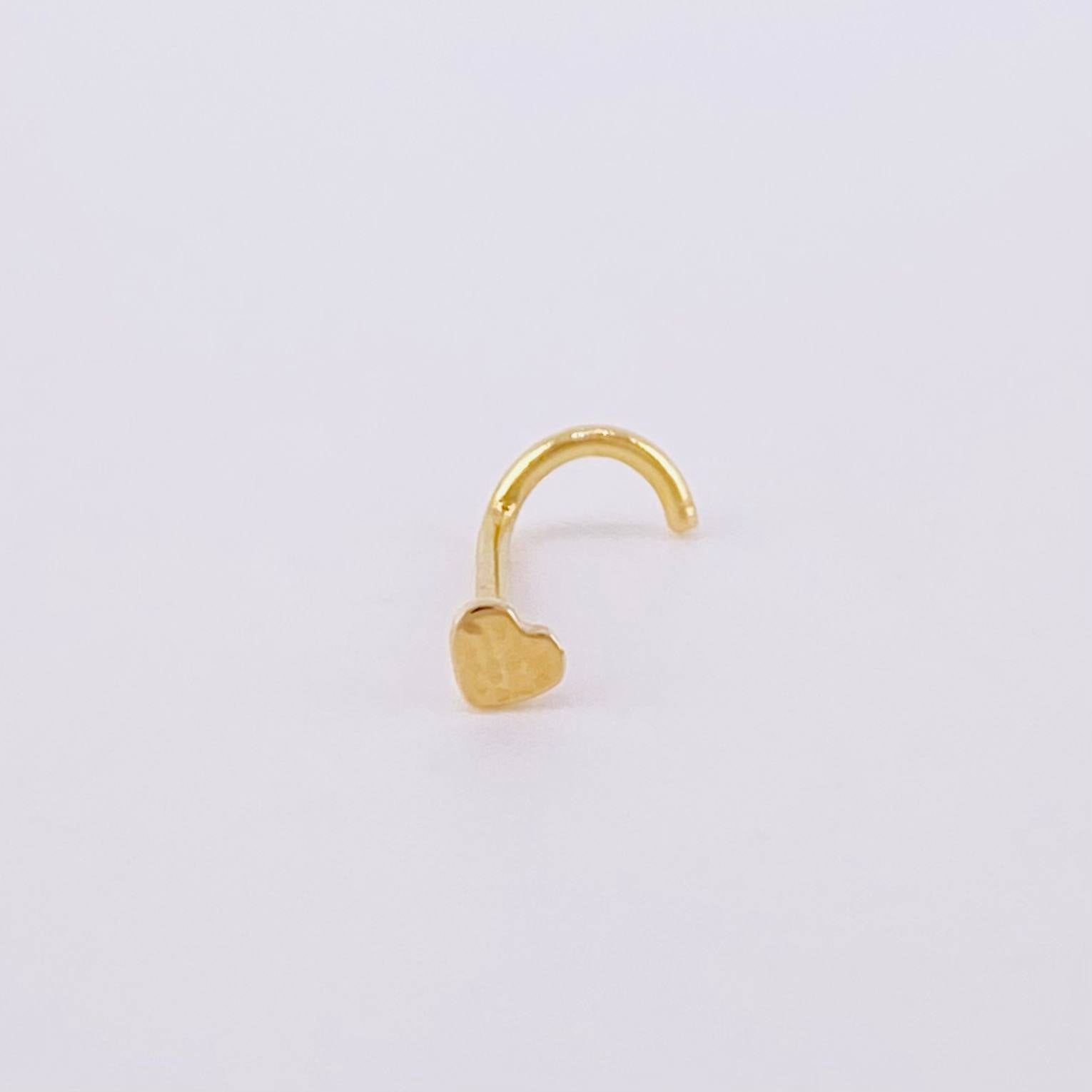 Piercing Chispa Corazón 0.15g / 1cm Oro Amarillo 18K