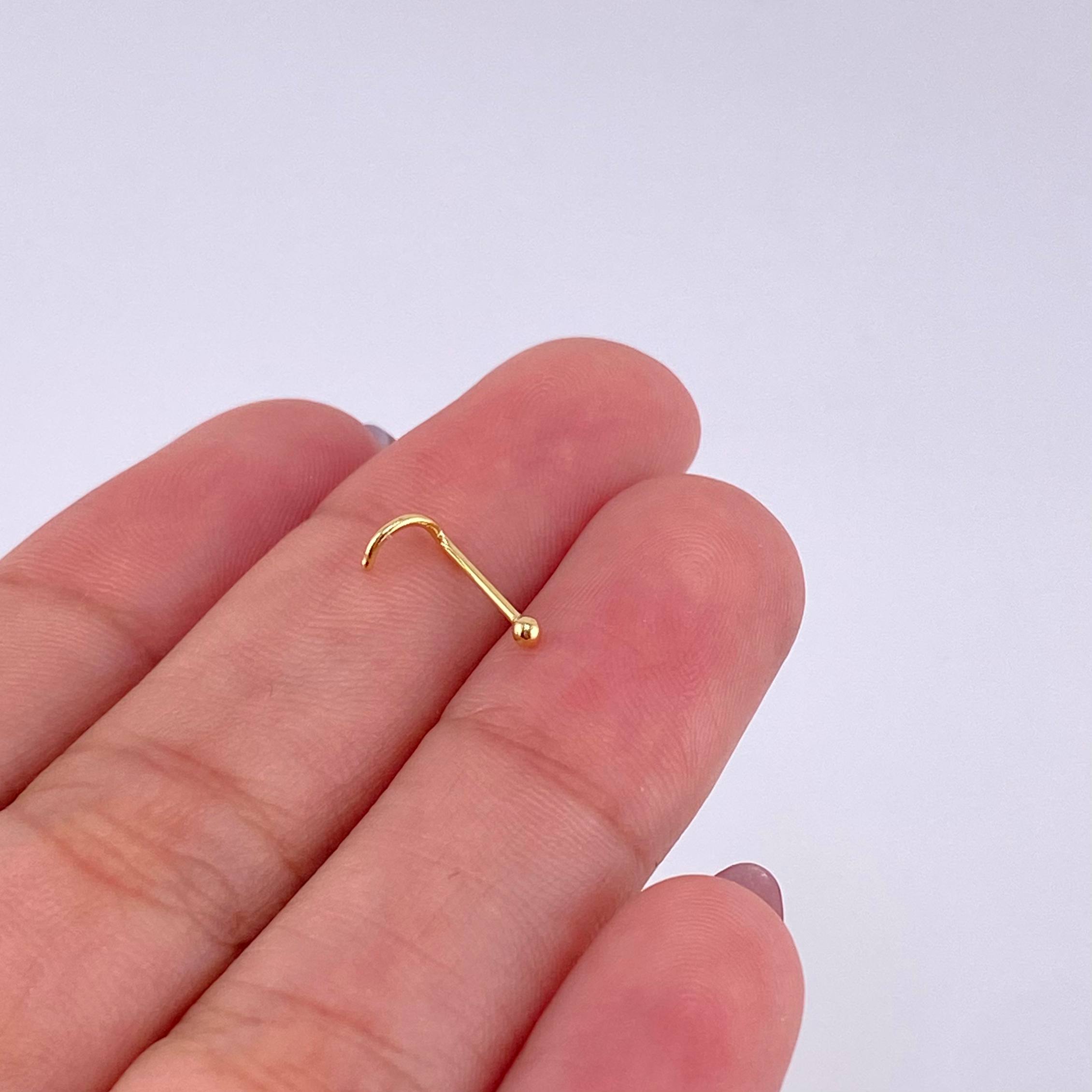 Piercing Chispa Bola 0.15g / 1cm Oro Amarillo 18K