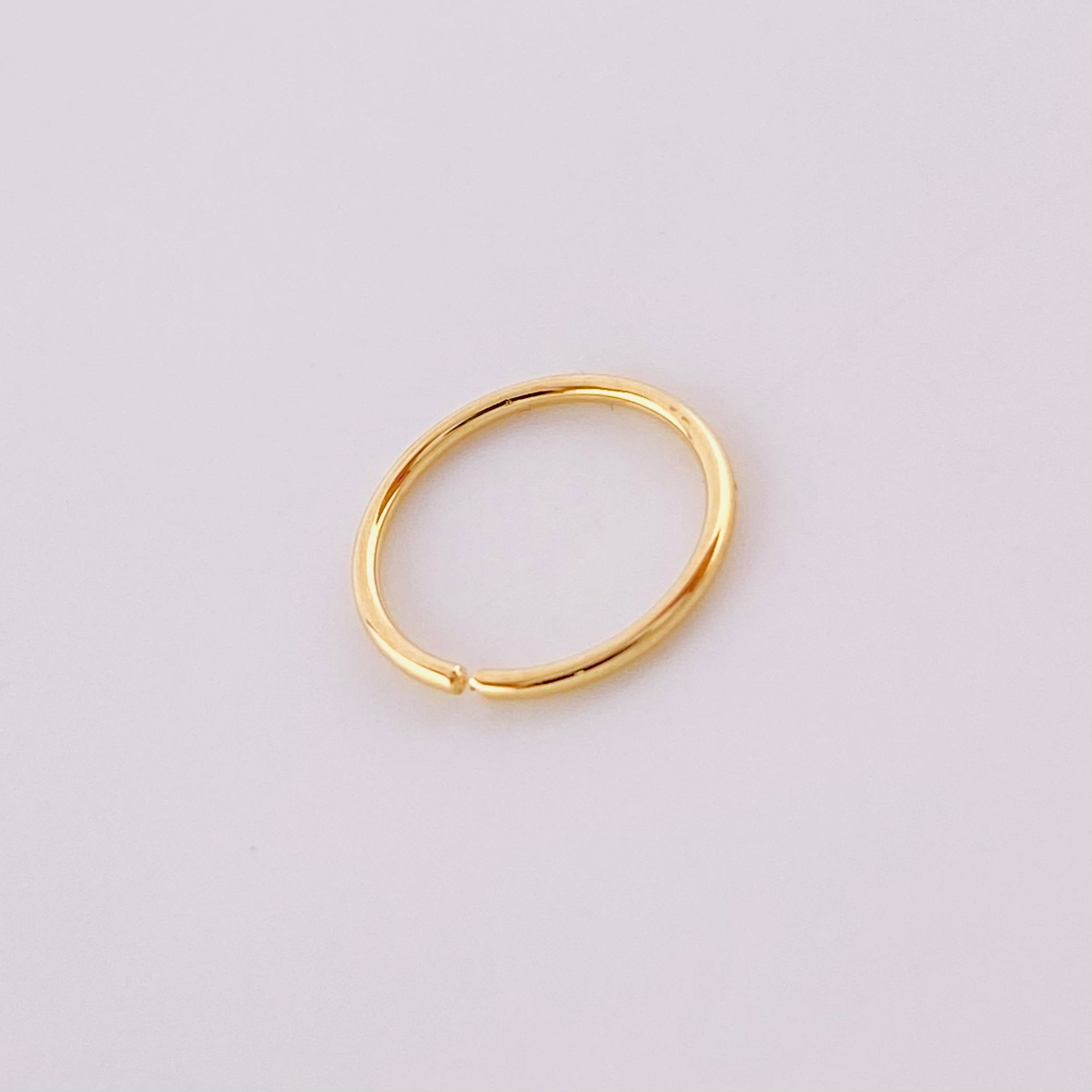 Piercing Aro Liso 0.2g / 1cm Oro Amarillo 18K