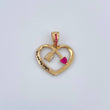 Dije Corazon Flechado 3.35gr / 2.6cm / Oro Amarillo 18K %
