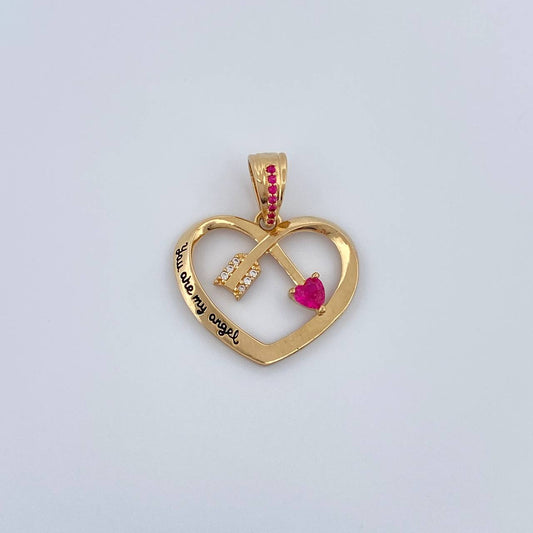 Dije Corazon Flechado 3.35gr / 2.6cm / Oro Amarillo 18K %