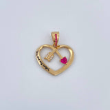 Dije Corazon Flechado 3.35gr / 2.6cm / Oro Amarillo 18K %