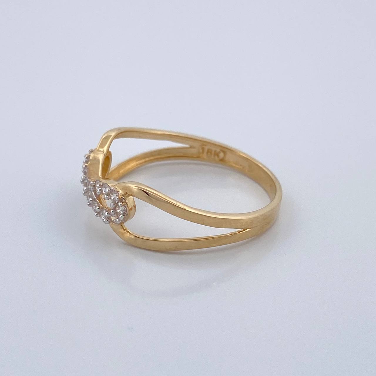 Anillo Infinito 1.9gr / T7 / Dos Oros Amarillo Blanco 18K %