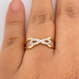 Anillo Infinito 1.9gr / T7 / Dos Oros Amarillo Blanco 18K %