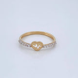 Anillo Linea de Vida 1.45gr / T6 1/4 / Dos Oros Amarillo Blanco 18K %