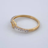Anillo Linea de Vida 1.45gr / T6 1/4 / Dos Oros Amarillo Blanco 18K %
