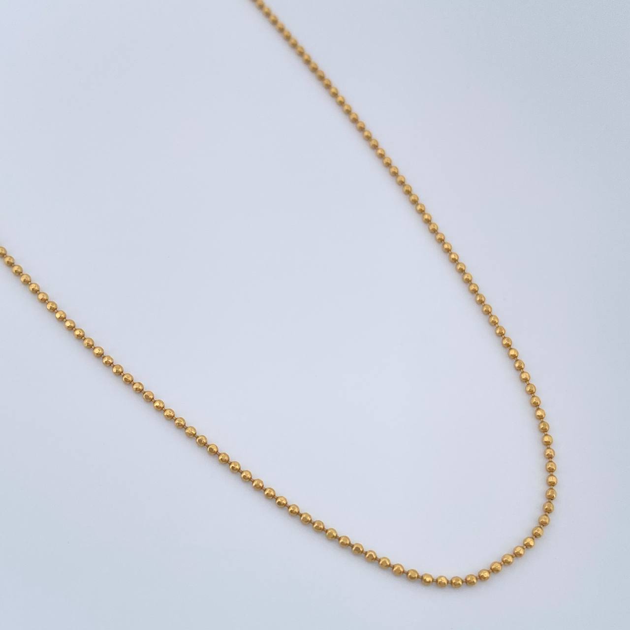 Cadena Militar 2.55gr / 60.5cm / 0.7mm Oro Amarillo +3 18K %