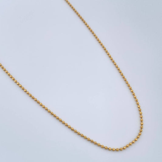 Cadena Militar 2.55gr / 60.5cm / 0.7mm Oro Amarillo +3 18K %