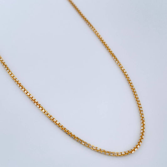 Cadena Veneciana 6.4gr / 60cm / 1mm Dos Oros  Amarillo Blanco +3 18K %