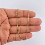 Cadena Veneciana 6.4gr / 60cm / 1mm Dos Oros  Amarillo Blanco +3 18K %