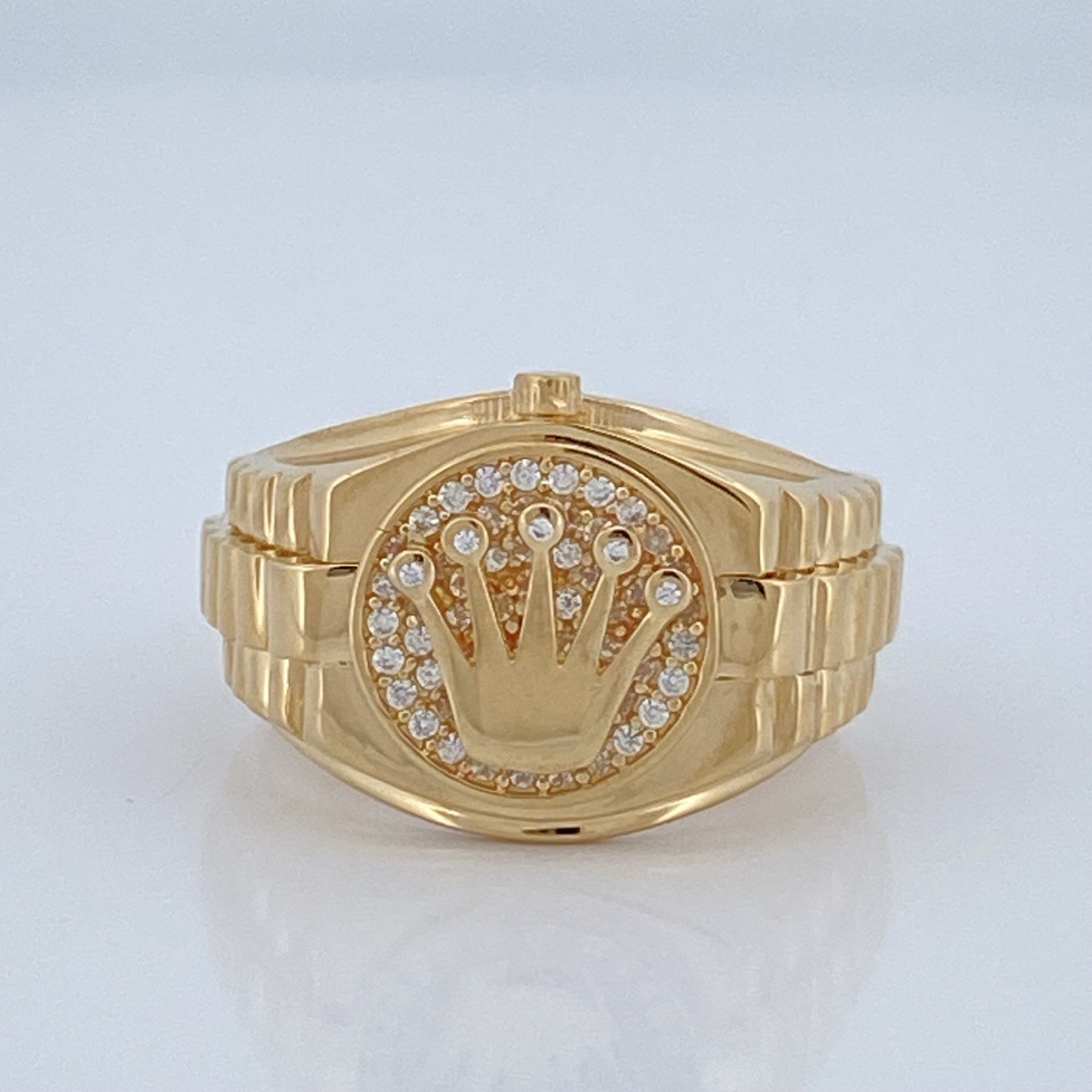 Anillo Correa Corona 7.05gr / T9 1/2 / Oro Amarillo 18K %