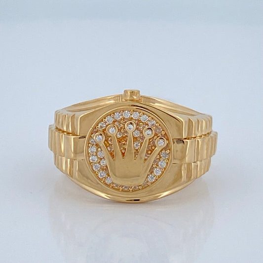 Anillo Correa Corona 7.05gr / T9 1/2 / Oro Amarillo 18K %