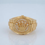 Anillo Correa Corona 7.05gr / T9 1/2 / Oro Amarillo 18K %